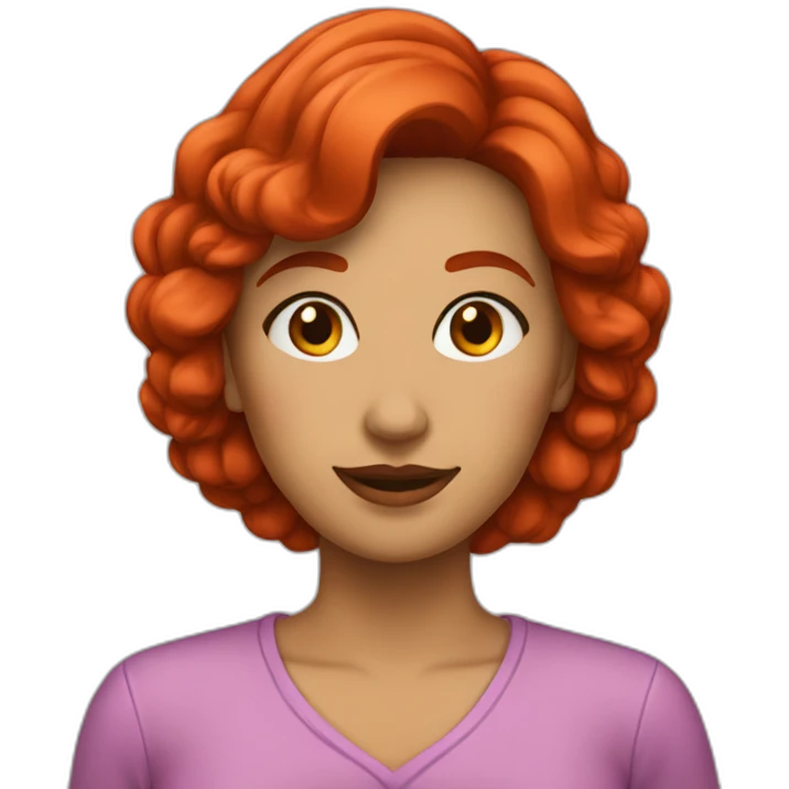 Señora de pelo rojo emoji
