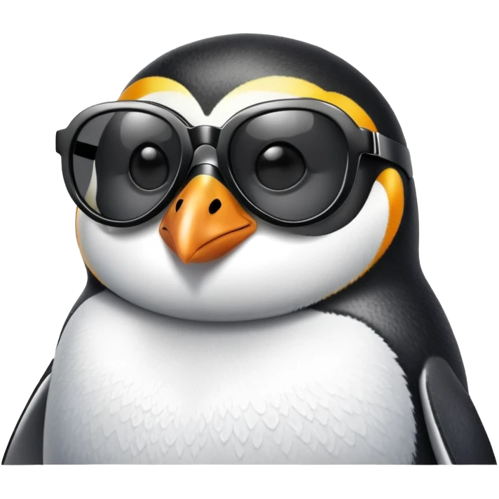 Pingouin avec des lunettes de soleil  emoji