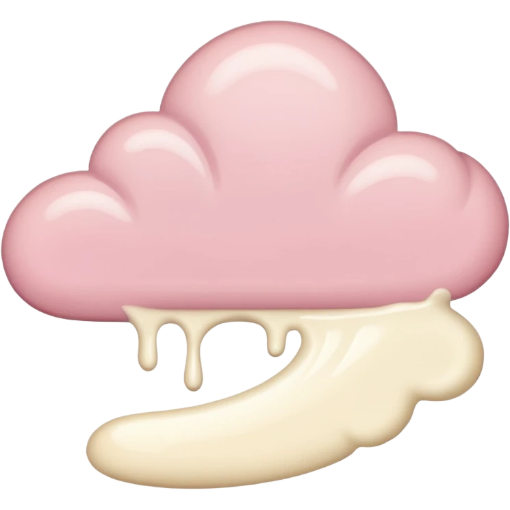 Pale pink cream swatch smear emoji