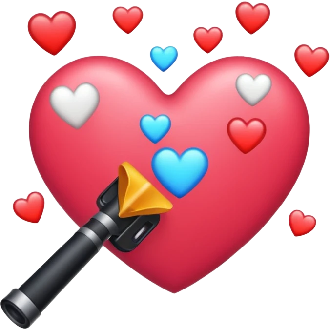 shooting hearts instead of stars emoji