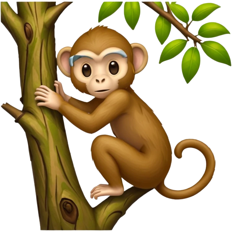 monkey climbing tree emoji