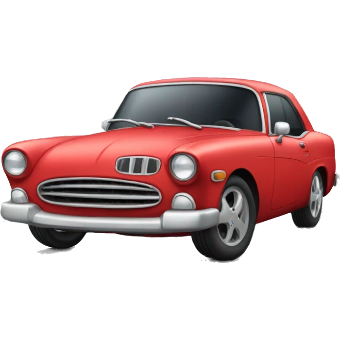 red car at a 3/4 view emoji
