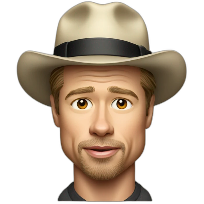 Brad Pitt Mickey O'Neil with hat emoji