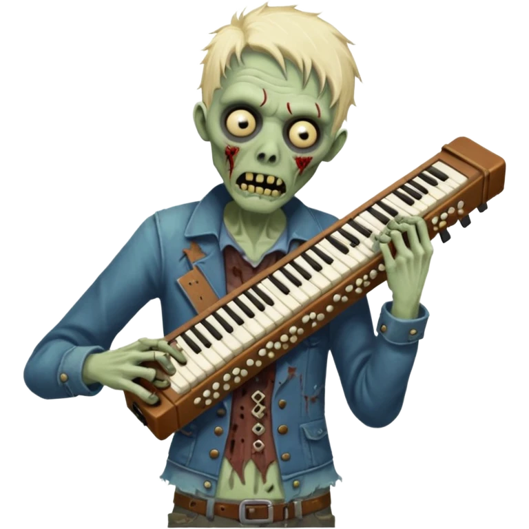 Zombie plays the melodion emoji