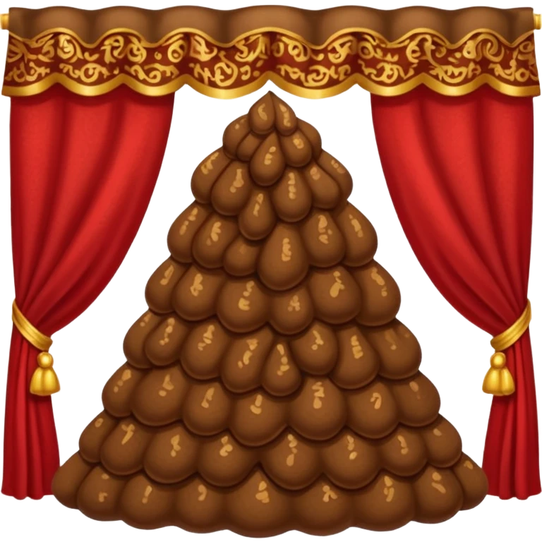 Poop with a curtain emoji