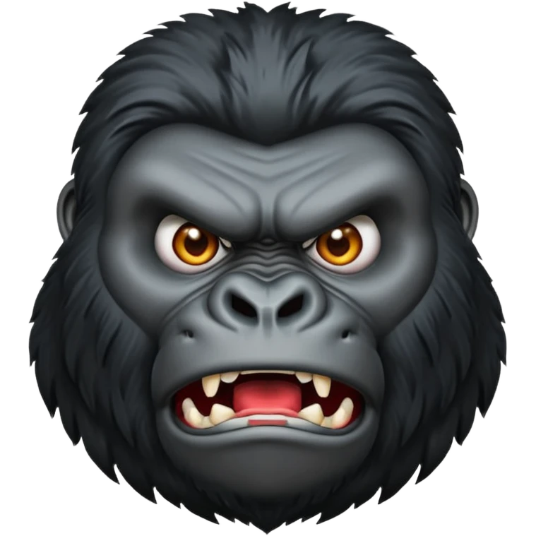 A black gorilla angry face with realstick emoji