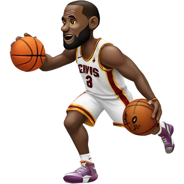 Lebron james shooting a basketball emoji