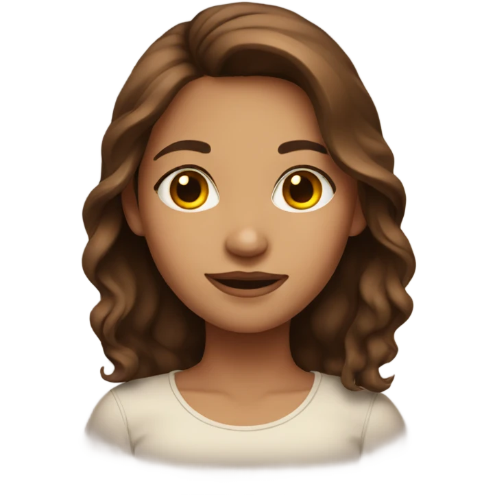 brown haired girl  emoji