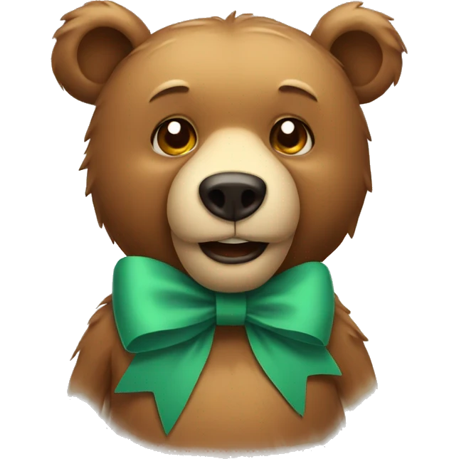 bear with a bow emoji