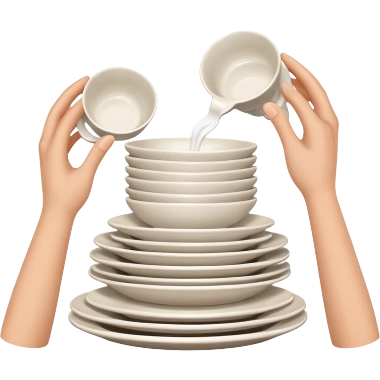Drying dishes emoji