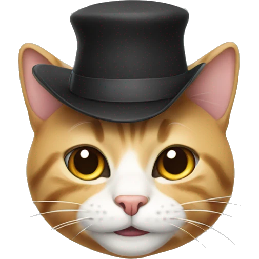 Cat with hat emoji