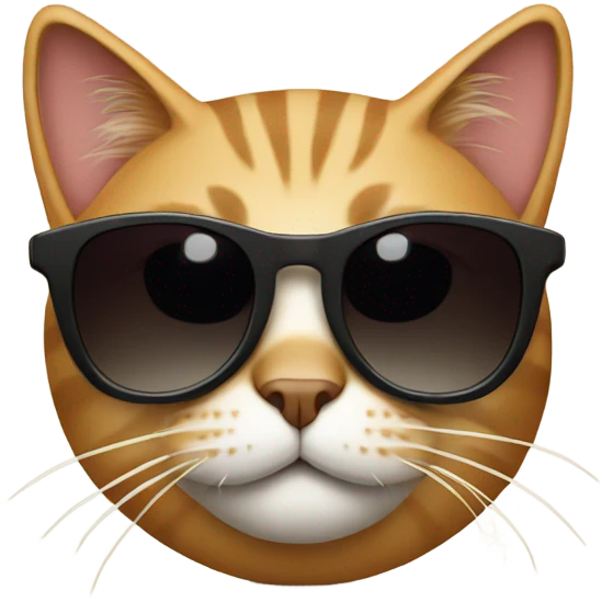Cat with sunglasses emoji