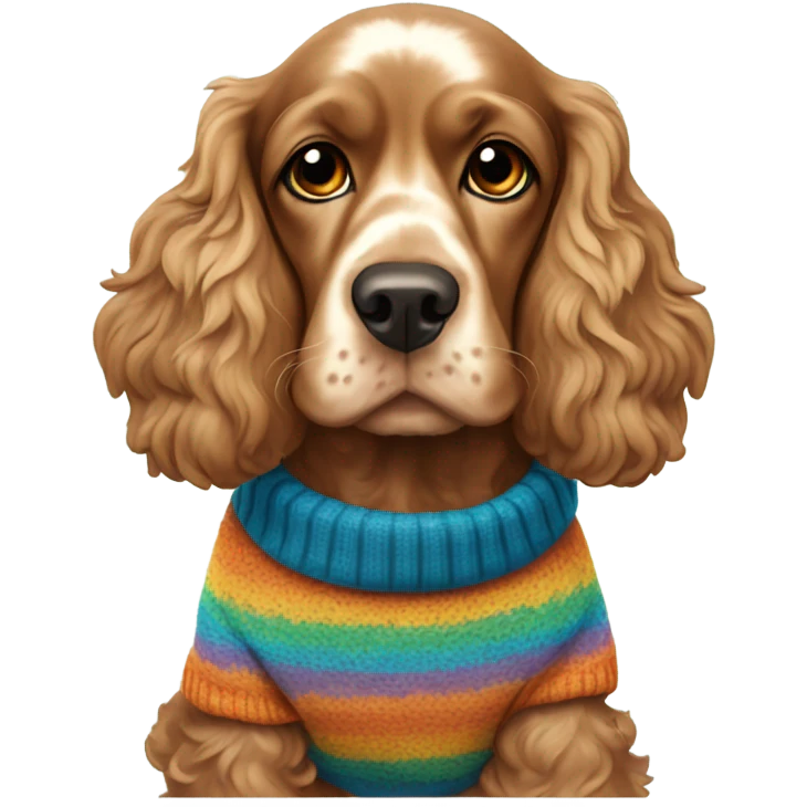 Cocker spaniel wearing a jumper  emoji