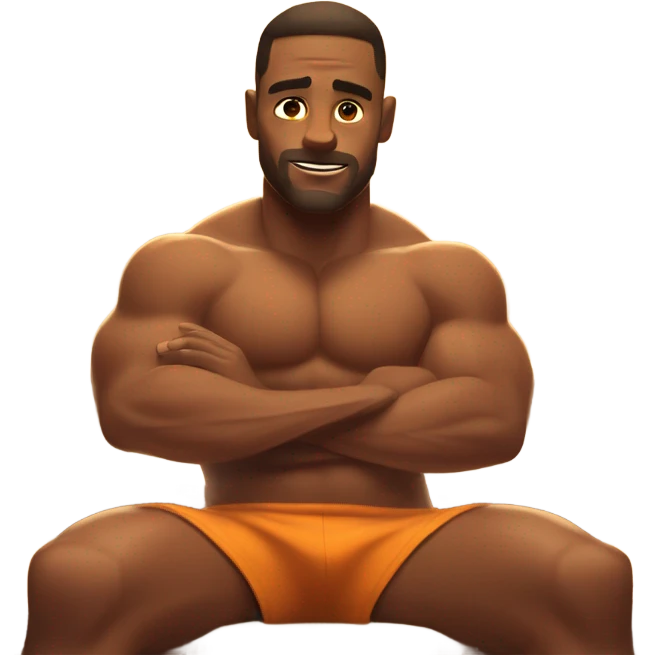Hot muscle guy in sauna emoji