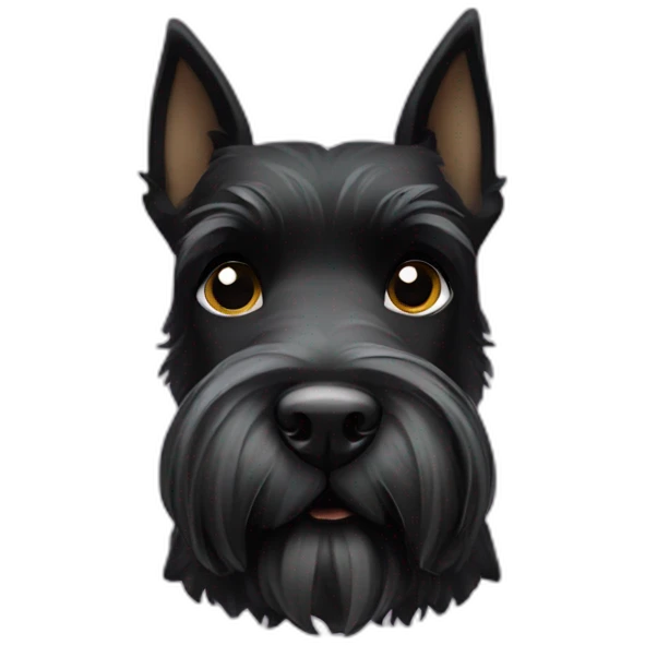 Black Scottish terrier  emoji