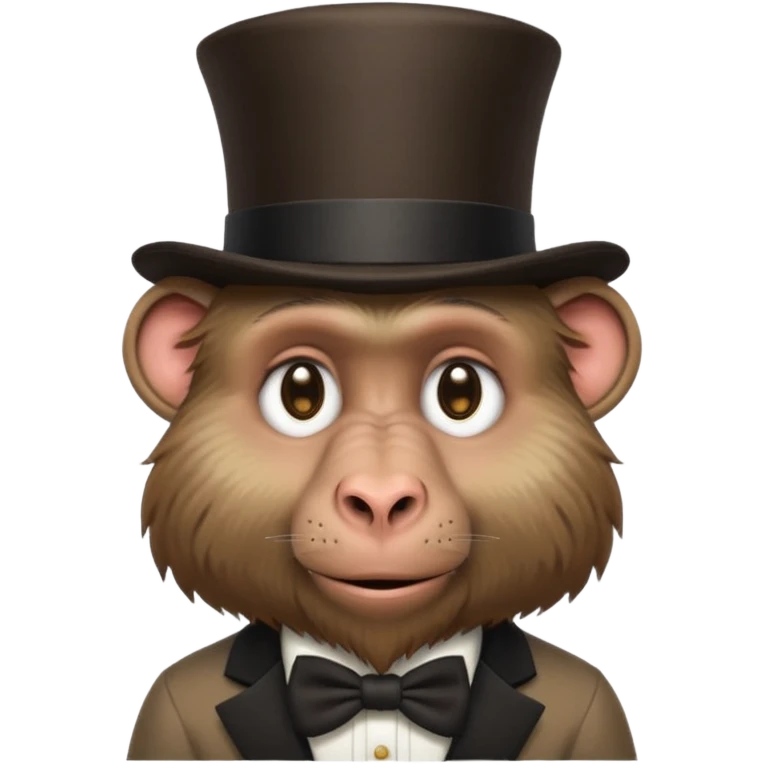 baboon with top hat  emoji