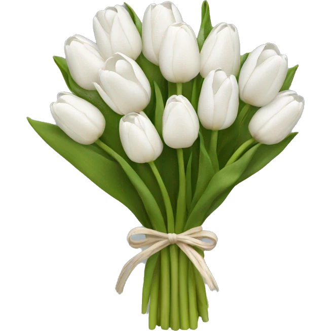 white tulip bouquet  emoji