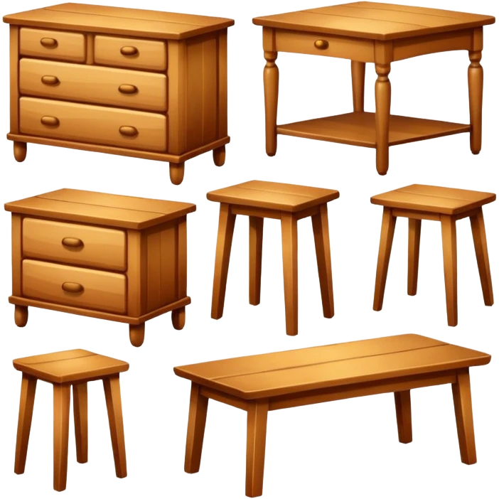set of furniture emoji