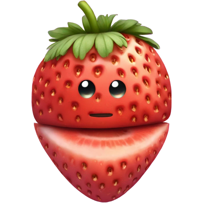 Strawberry with Saturn's rings emoji