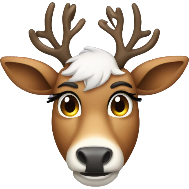magical reindeer with eyelashes  emoji
