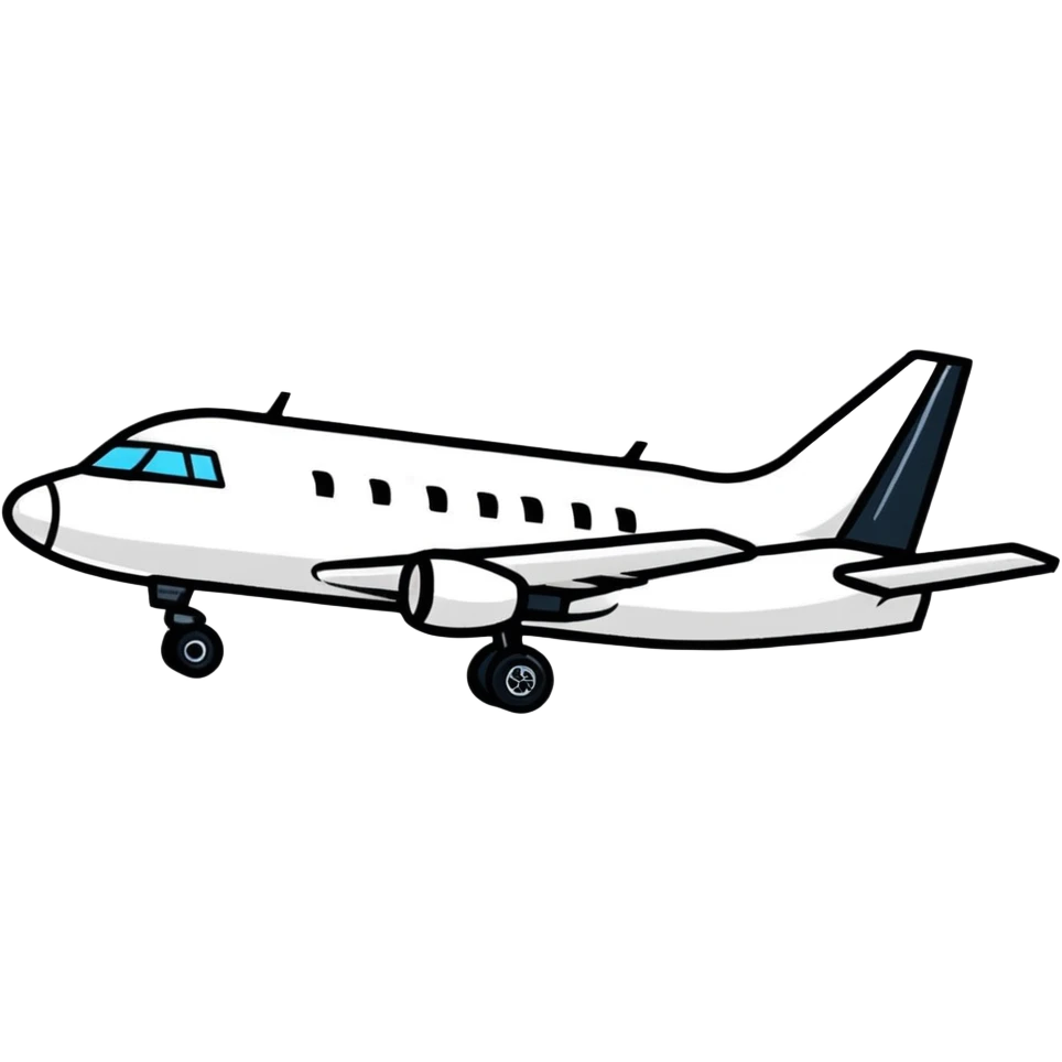 airplane cartoonish sticker emoji