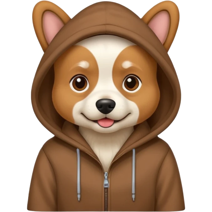 Dog waring a hoodie emoji