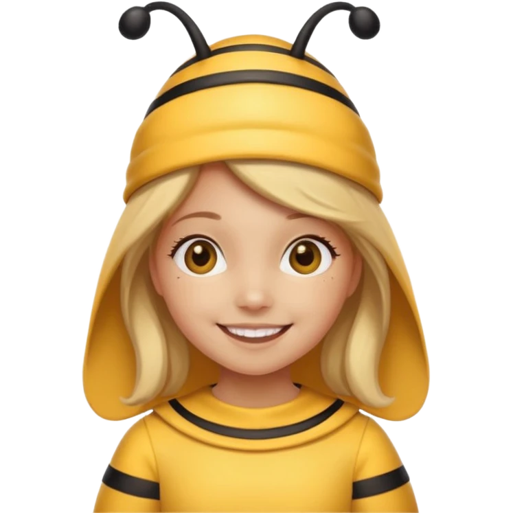 girl bee with party cap emoji
