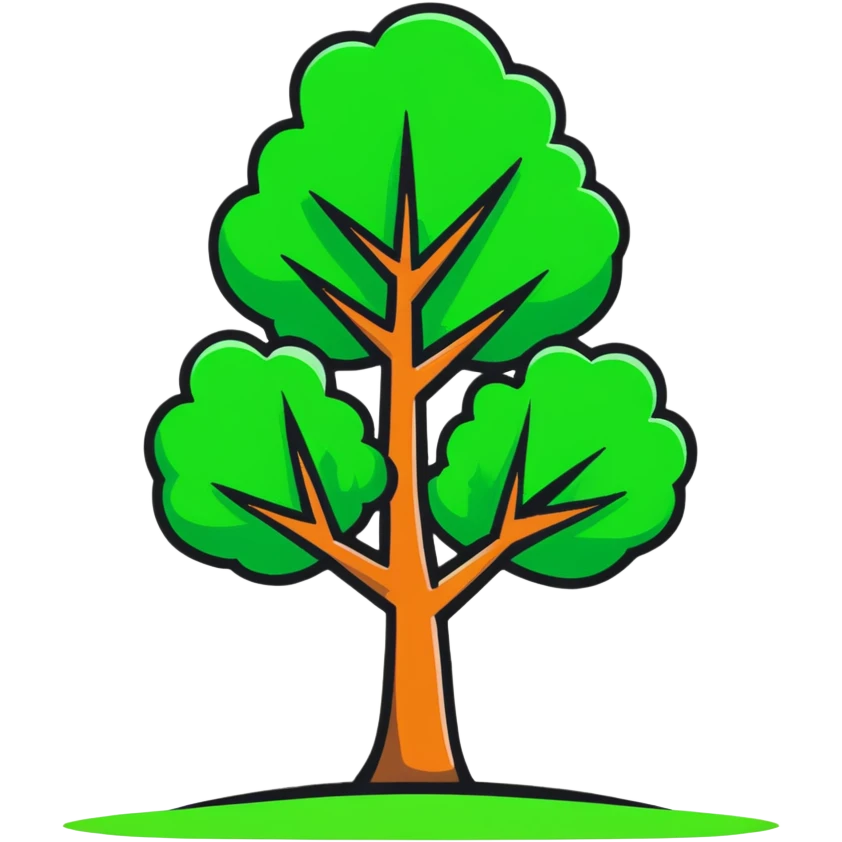 sustainable green business emblem with tree emoji