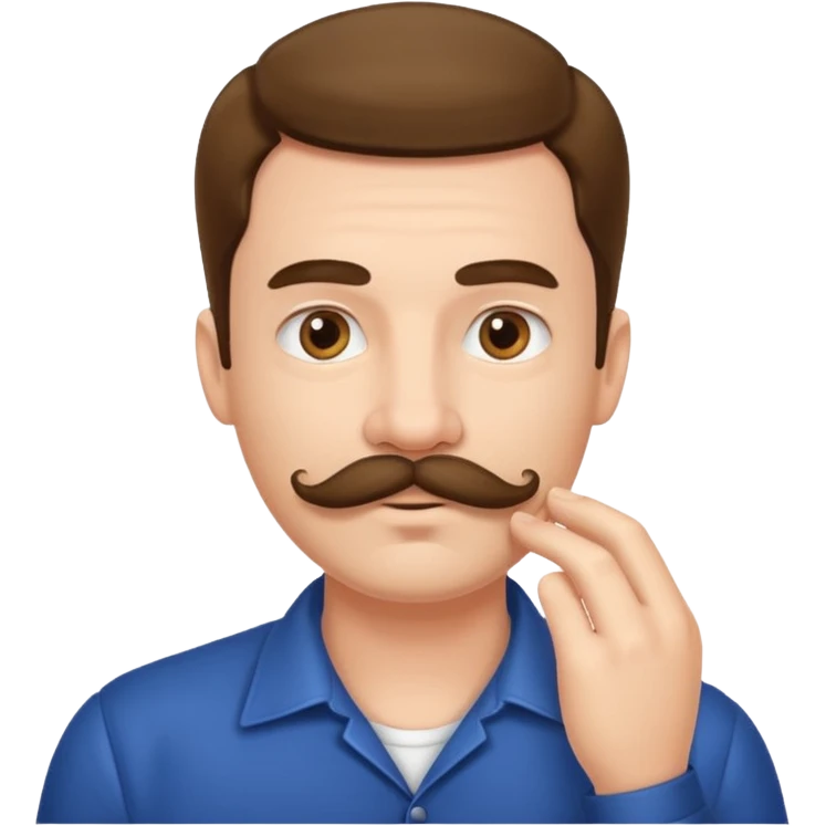 Homme qui caresse moustache emoji
