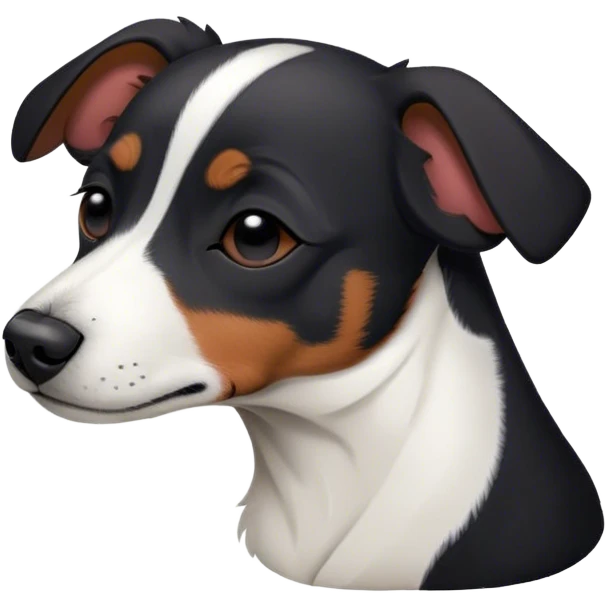 Sleeping black jack russell emoji