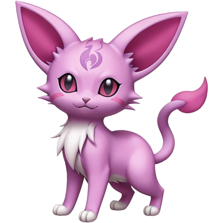 Glameow-Espeon-Skitty-Pokémon-Fakémon-hybrid-creature (full body) emoji