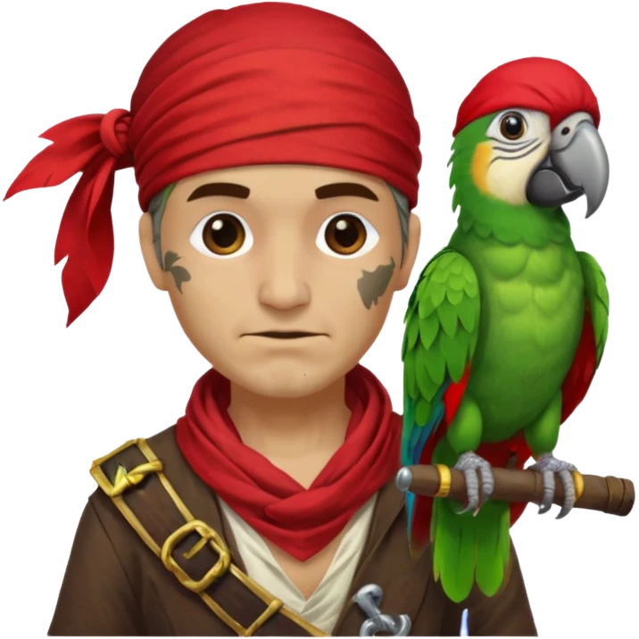 pirate and parrot emoji