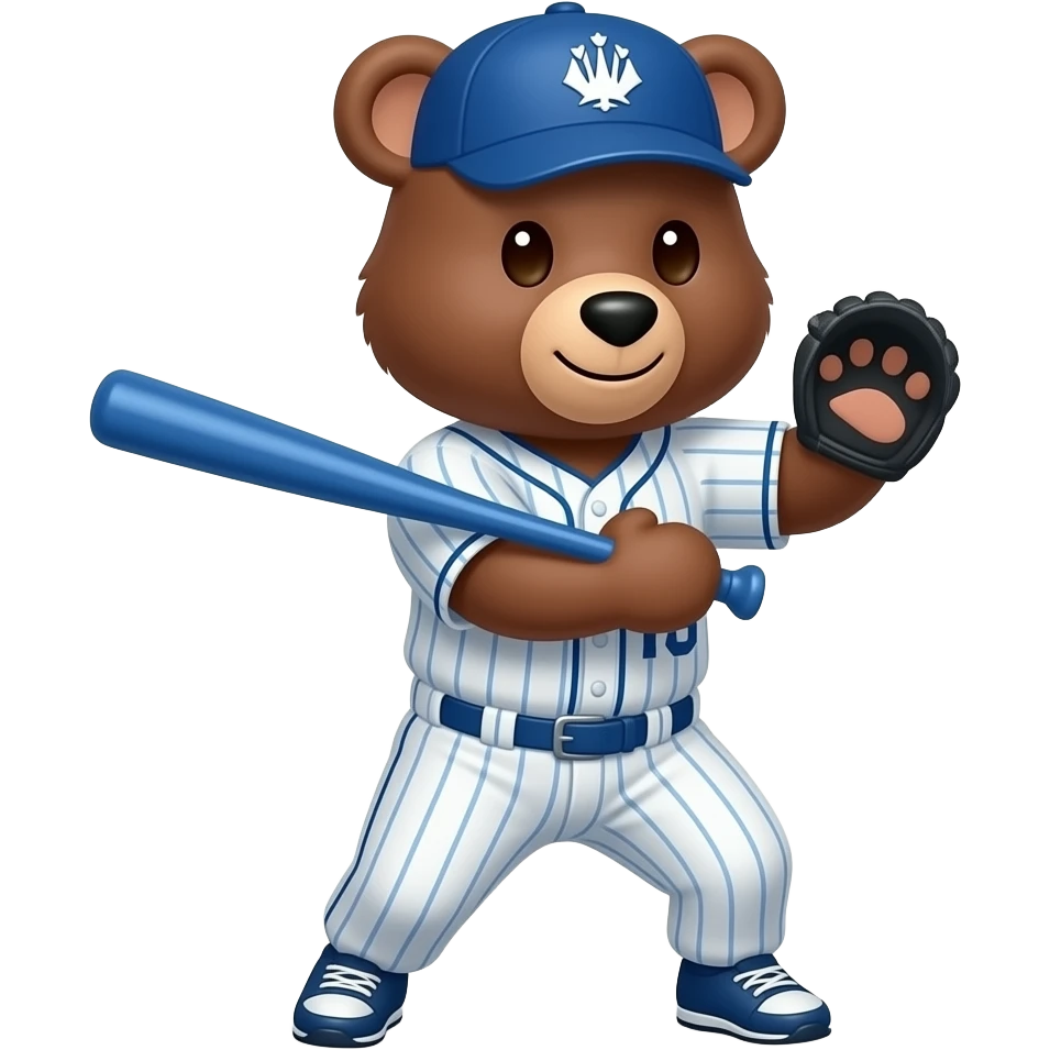 Baseball bear emoji
