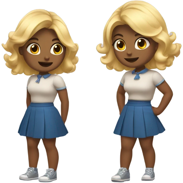 skirt wind thick thigh high adorable emote blonde emoji
