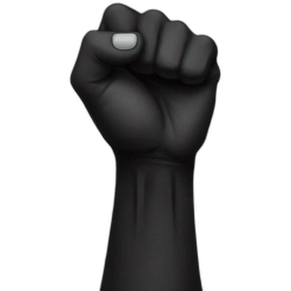 Black raised fist emoji