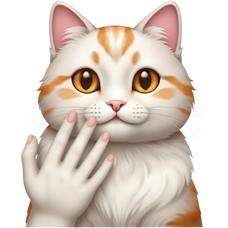Fingers in the cat emoji