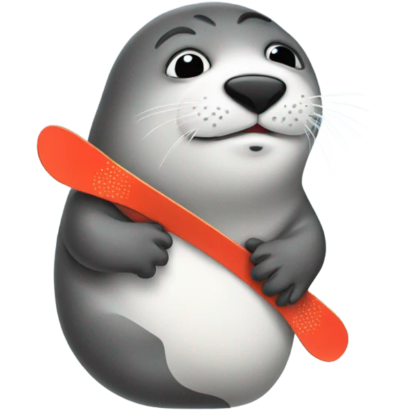 Seal with a snowboard  emoji