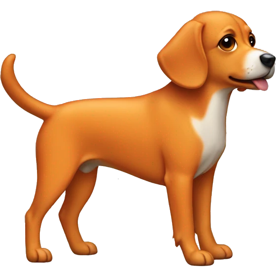 Dog orange  emoji