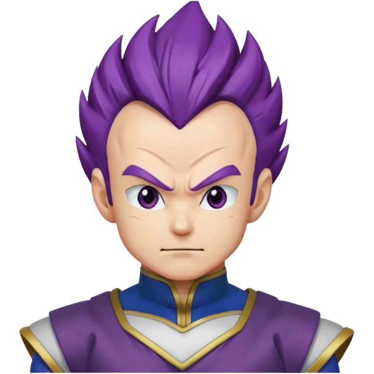 Vegeta ultra ego with purple hair emoji
