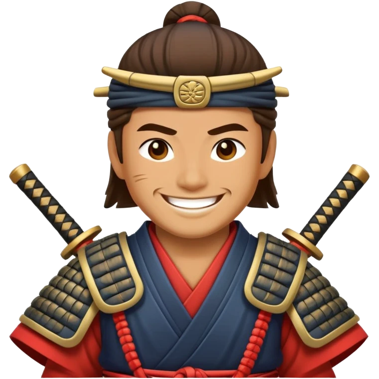 happy samurai warrior smiling emoji
