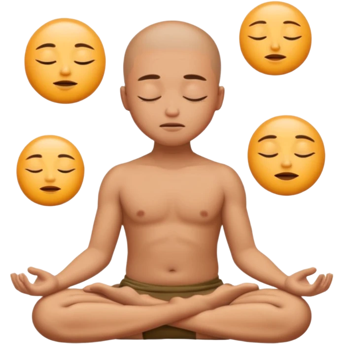 content face typing, eyes closed in a meditative, zen state emoji