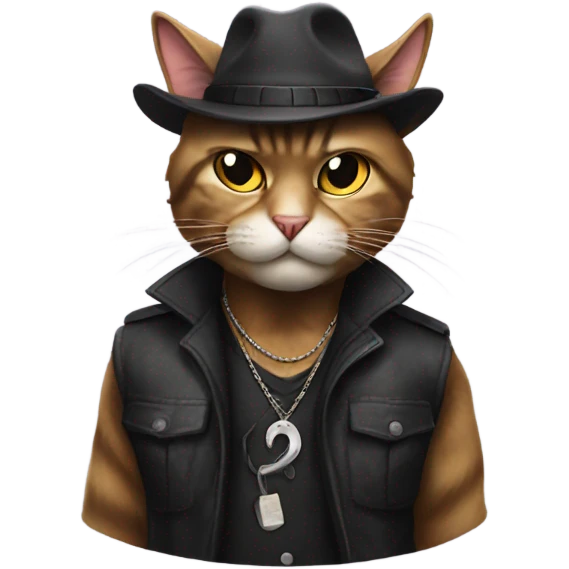 Gangster cat emoji