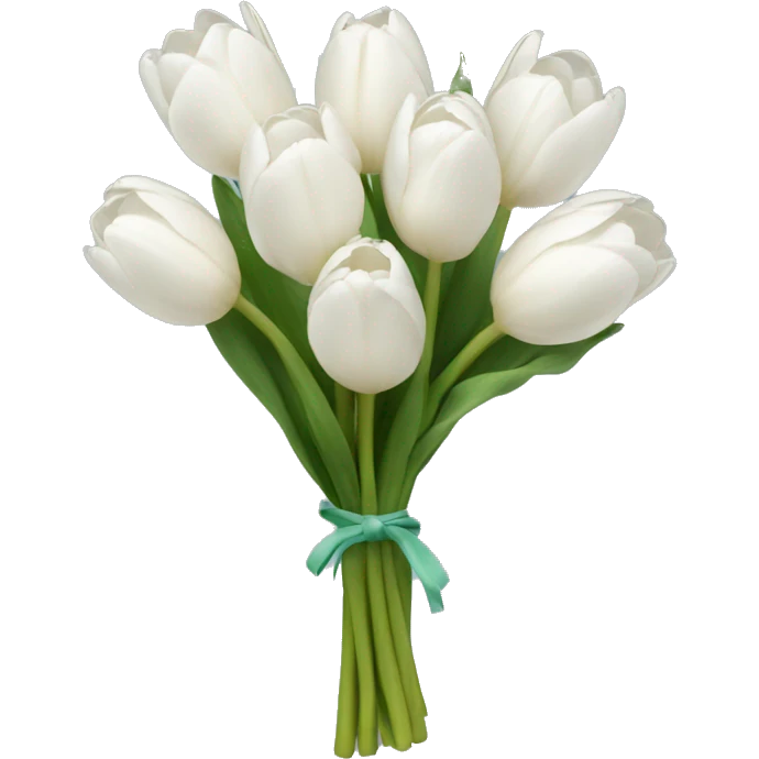 white tulip bouquet  emoji