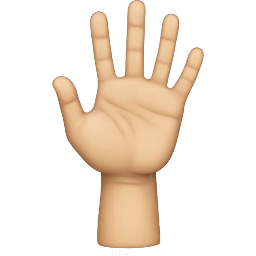 create a hand with all the fingers closed except the index and middle finger emoji