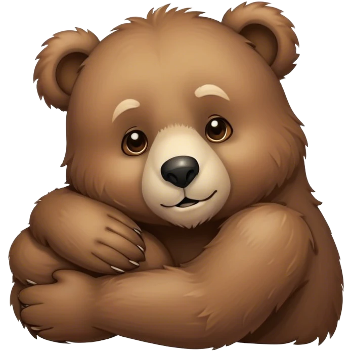 Hugging bear emoji