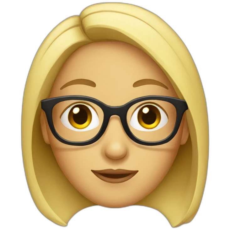Cross-eyed woman wearing glasses  emoji