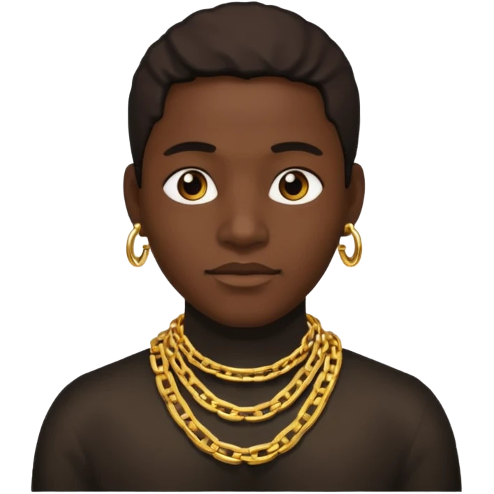 black rapper with a nigger chain emoji