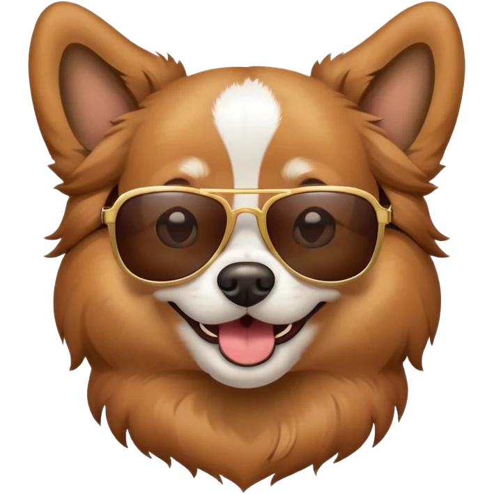 Dog wearing sunglasses  emoji