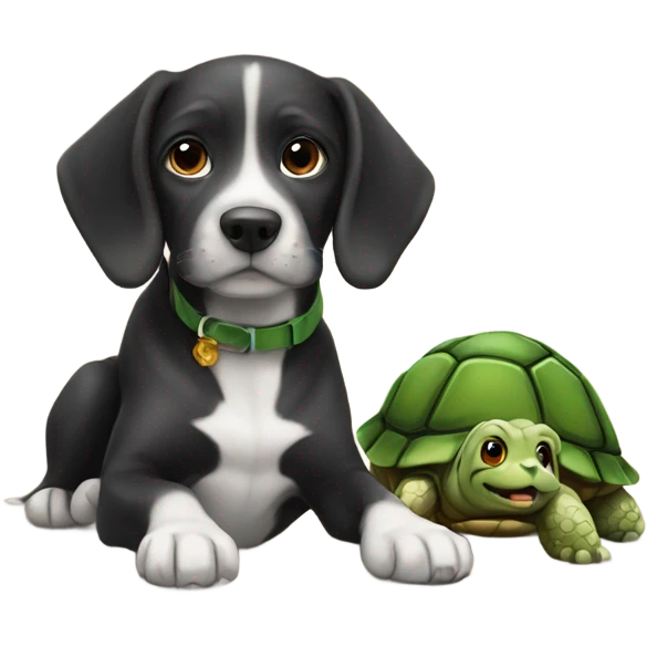 Dog with turtle  emoji
