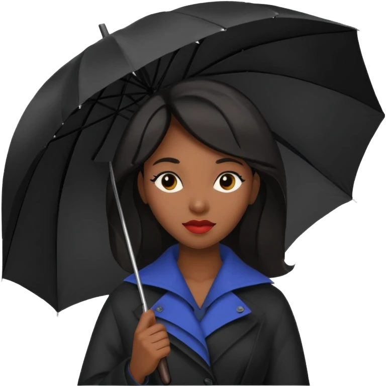 HOLDİNG UMBRELLA BLACK WOMAN emoji